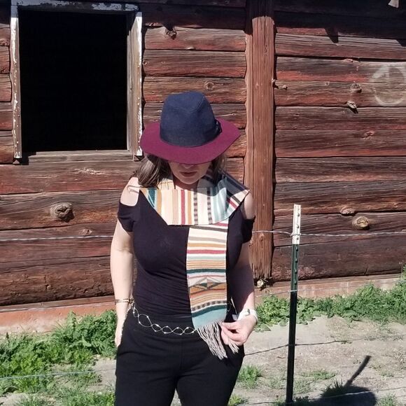 Vintage Aztec, Western,Wool Scarf  - Picture 3 of 10